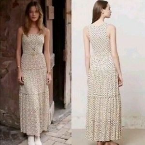 Anthro Meadow Rue Marigny Ivory Lace Maxi Sz M